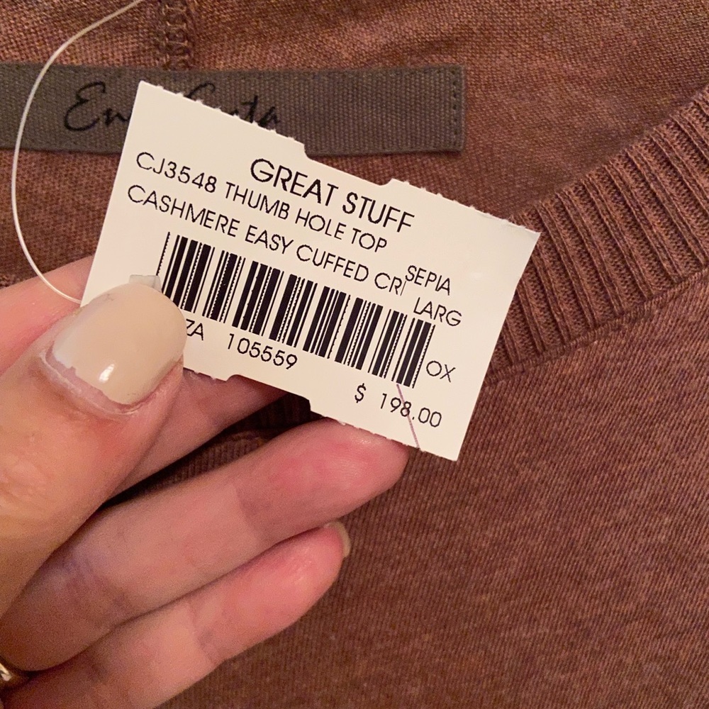 Enza Costa Long Sleeve Short Sleeve Tee in Dusty Mauve - Picture 2 of 4